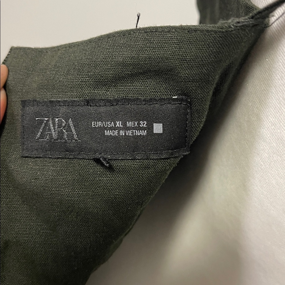 Zara Linen Blend Midi Dress - Picture 6 of 9